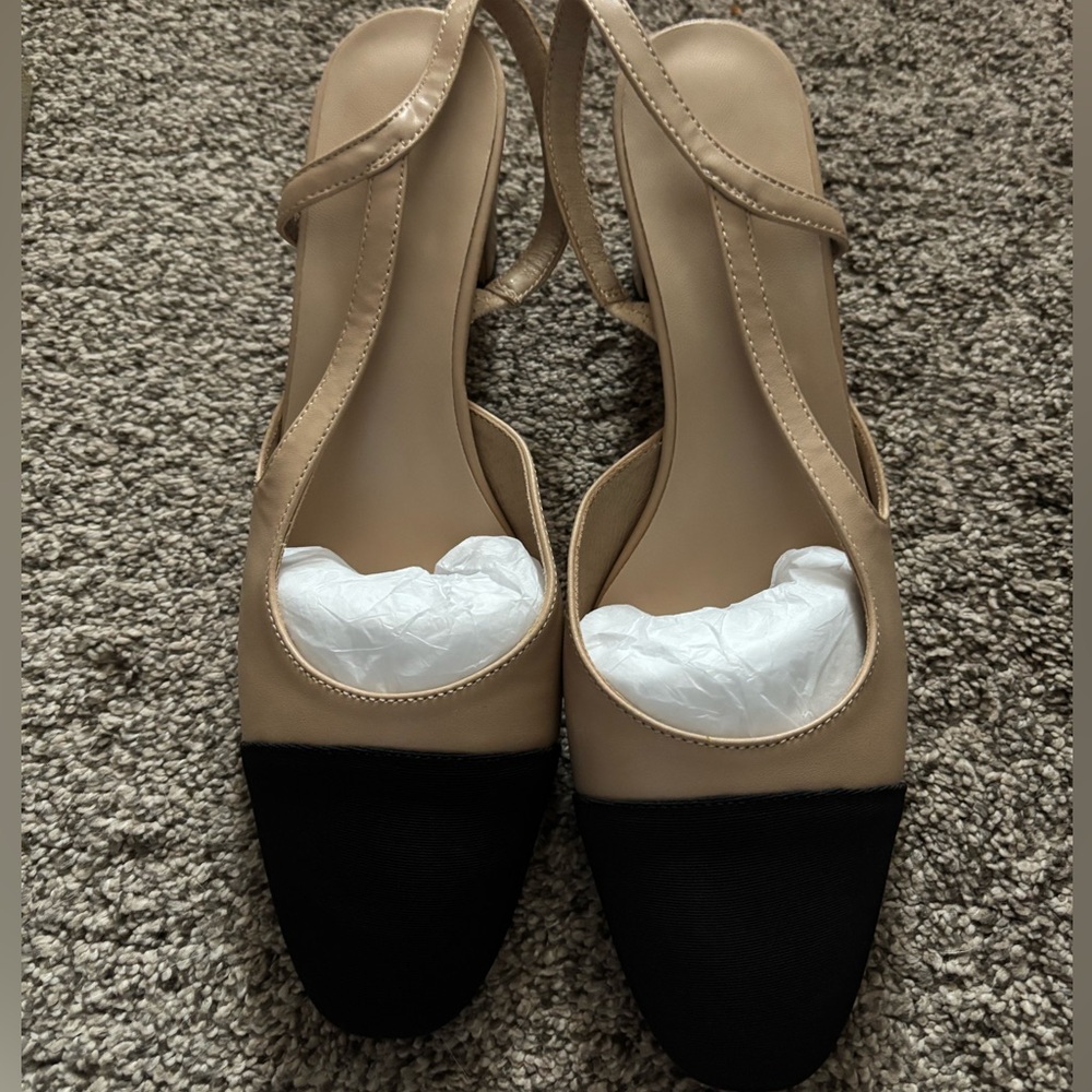 Cap-Toe Slingback Pump